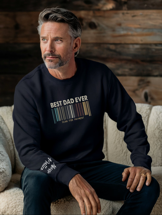 DAD BARCODE SWEATER - BLACK