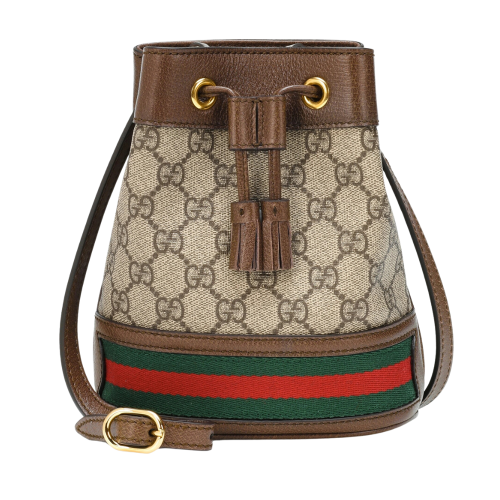 Gucci GG Supreme Bucket Bag – Web Stripe Edition