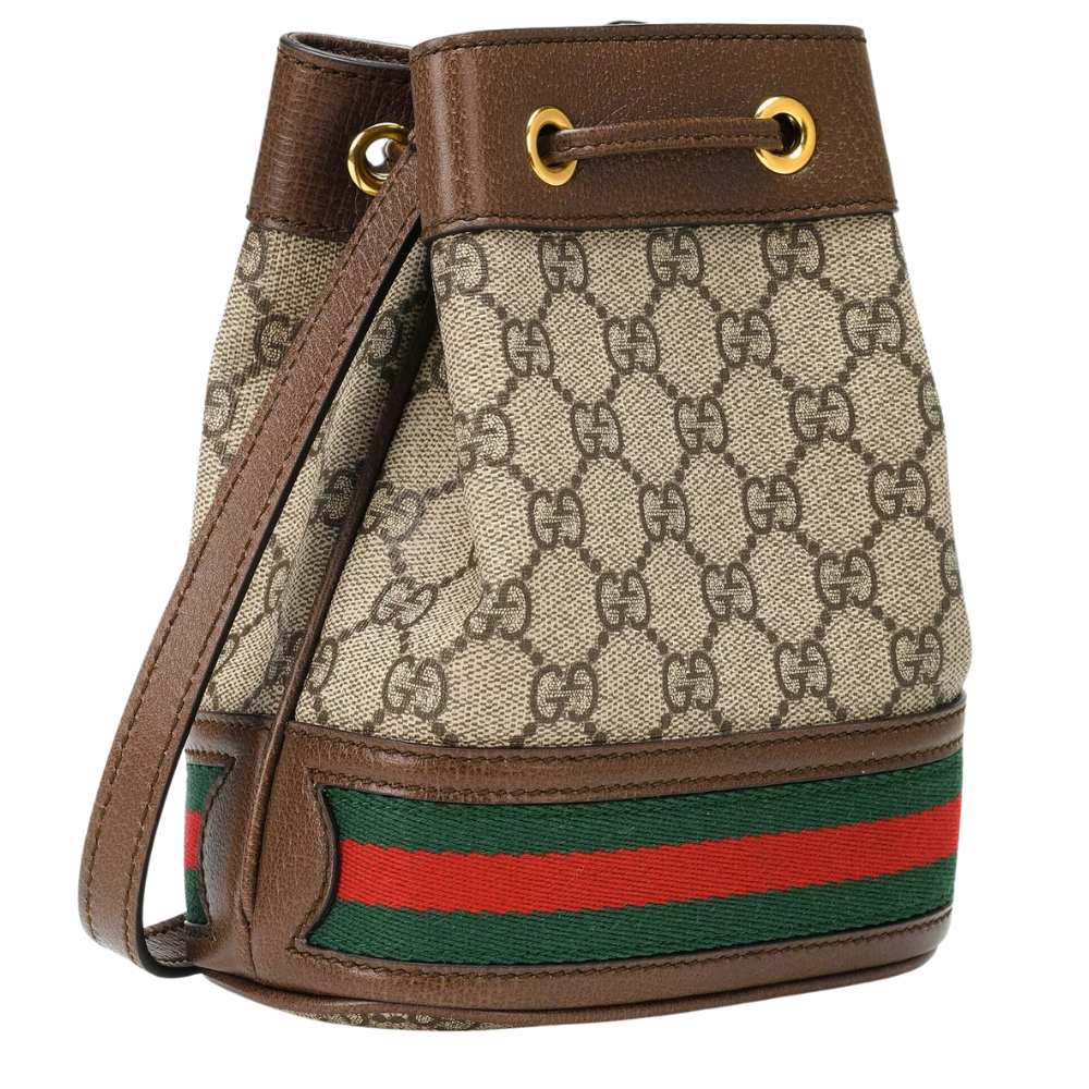 Gucci GG Supreme Bucket Bag – Web Stripe Edition