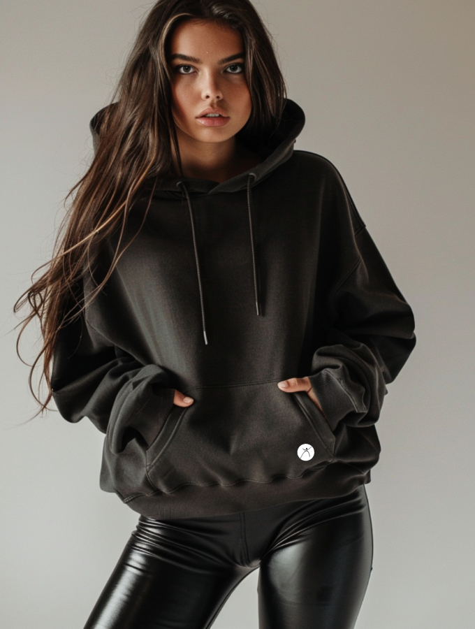 YOGA GIRL HOODIE - BLACK