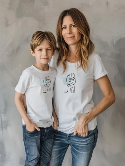 MAMA'S BOY FITTED TEE - WHITE