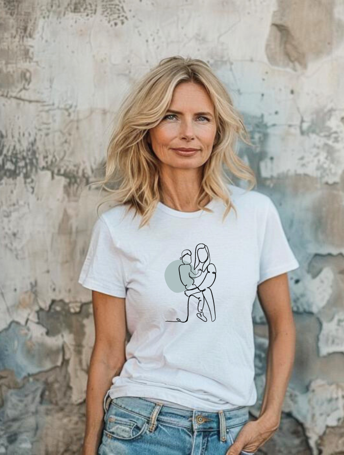 MAMA'S BOY FITTED TEE - WHITE