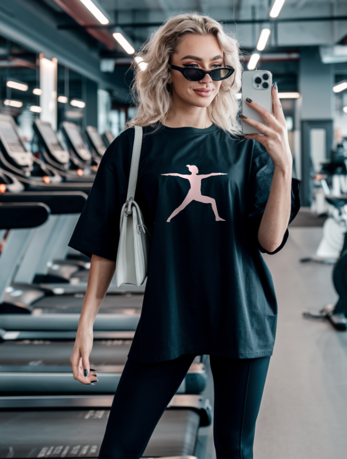 YOGA GIRL ROUNDNECK TEE - BLACK