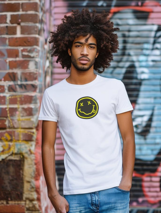 HAPPY FACE TEE - URBAN SERIES - WHITE