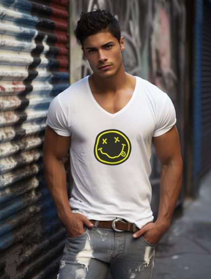 HAPPY FACE TEE - URBAN SERIES - WHITE