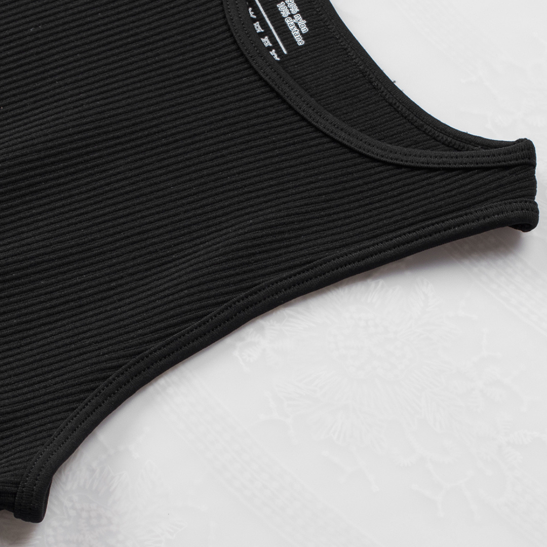 Ribbed Sleeveless Bodysuit