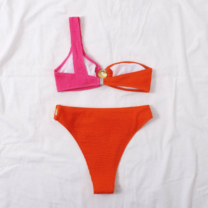 Coral Textured Bikini