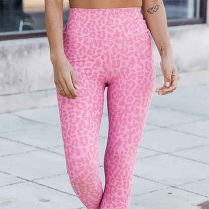 Pink Leopard Print Leggings