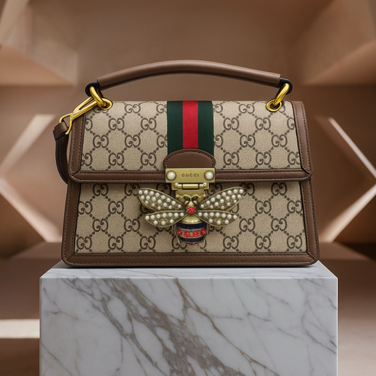 Gucci Queen Bee Monogram Satchel