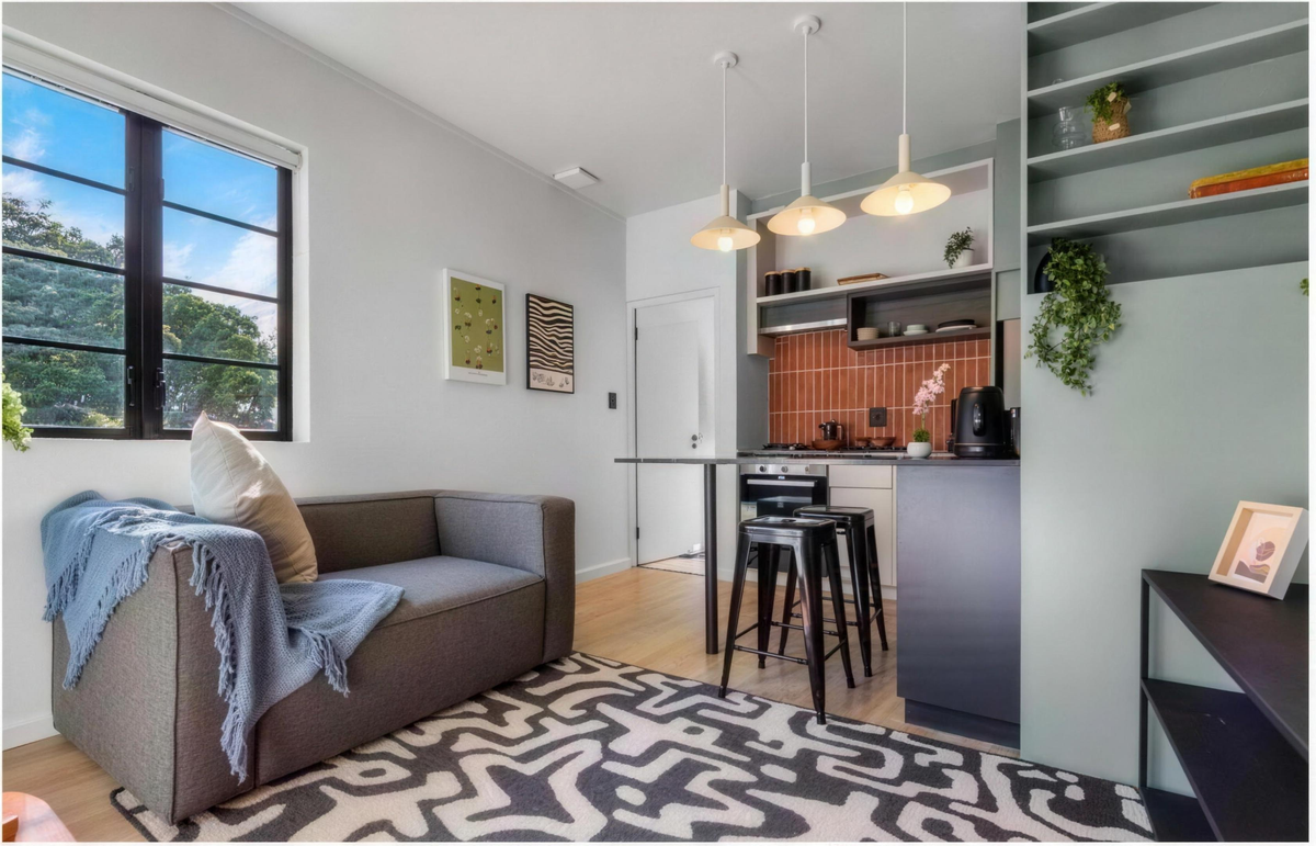 Living and kitchen