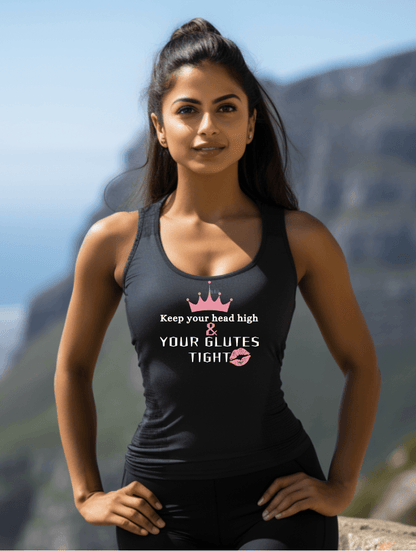 TIGHT GLUTES VEST - BLACK - TONED