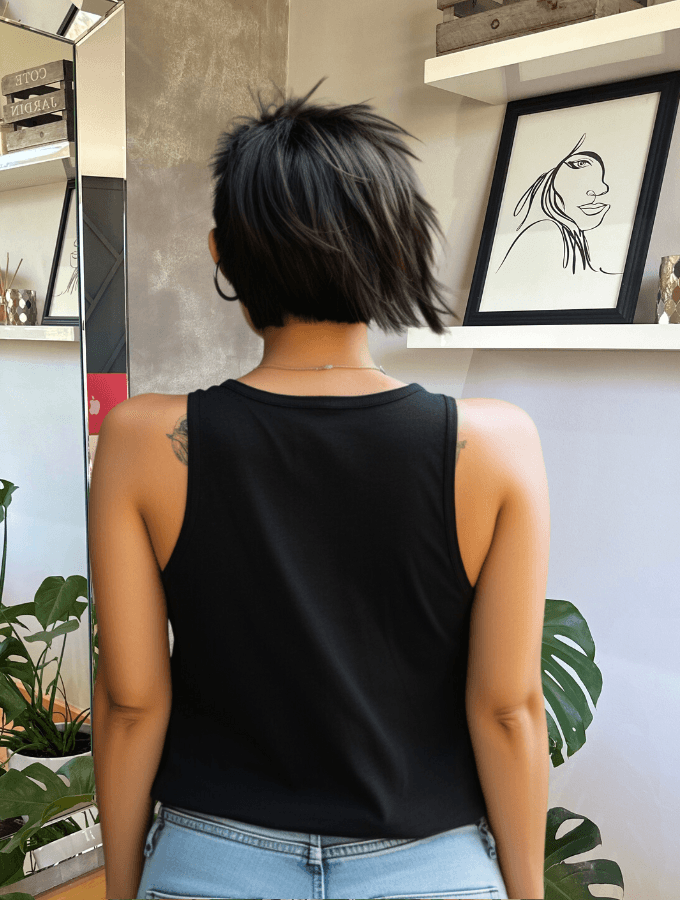 TIGHT GLUTES VEST - BLACK - TONED